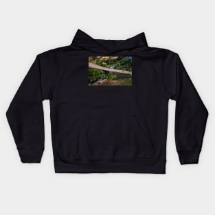 Road Picture With Tilt Shift Effect Kids Hoodie